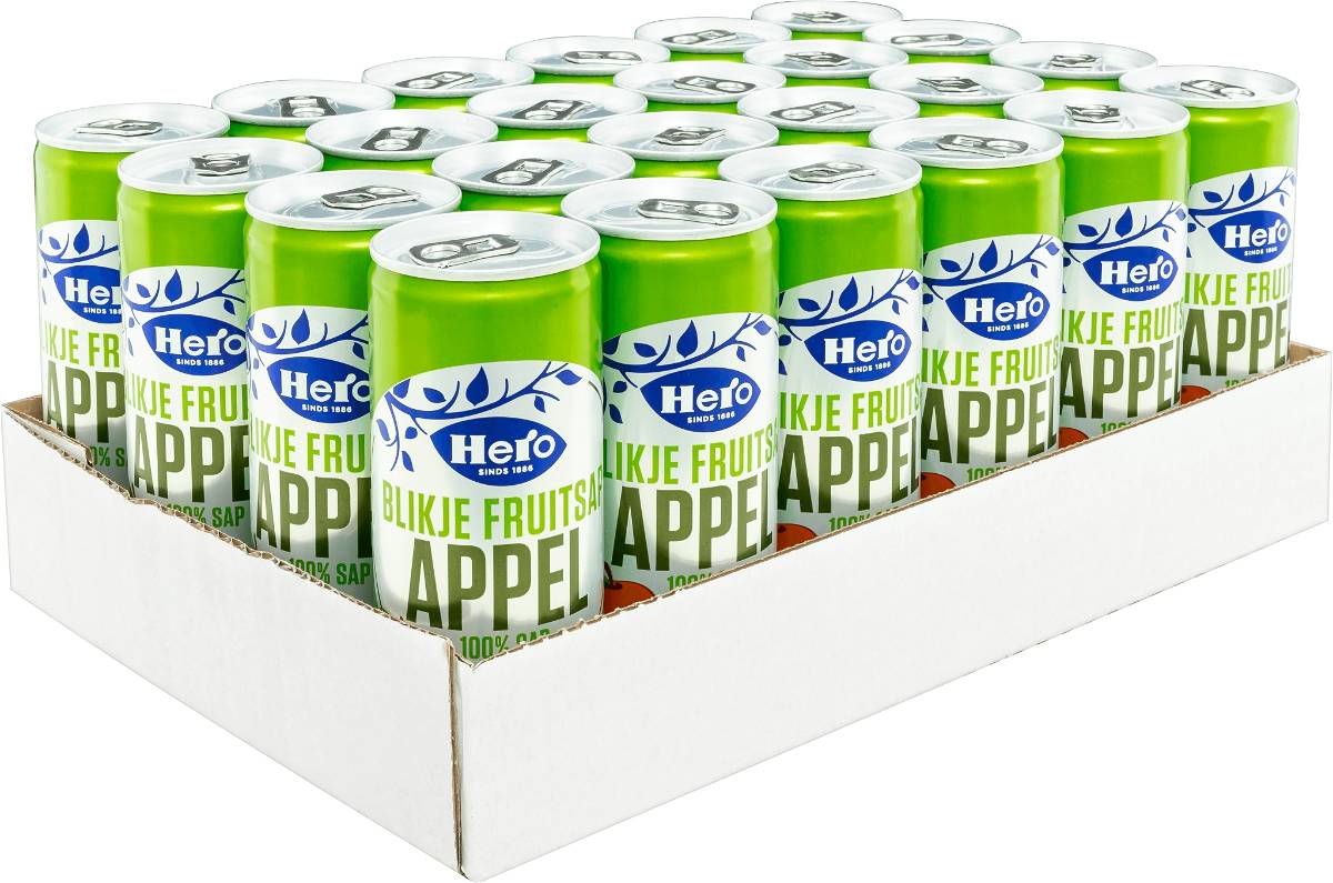 schroef verband Basistheorie Hero Fruitjuice Apple tray 24 blikjes - GardenToday.nl